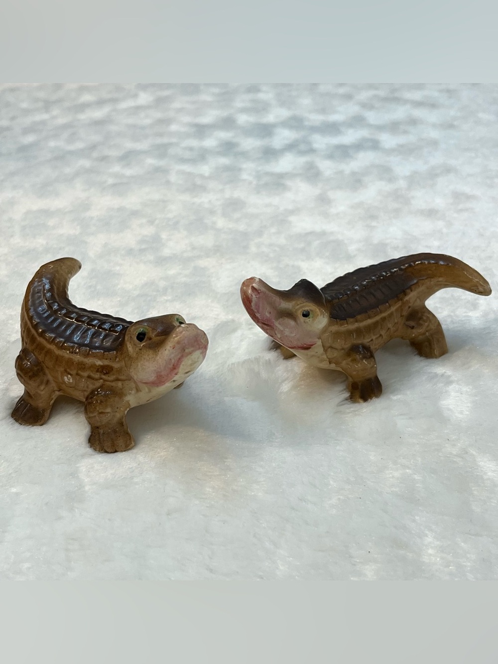 Vintage Alligator Salt and Pepper Shakers Japan